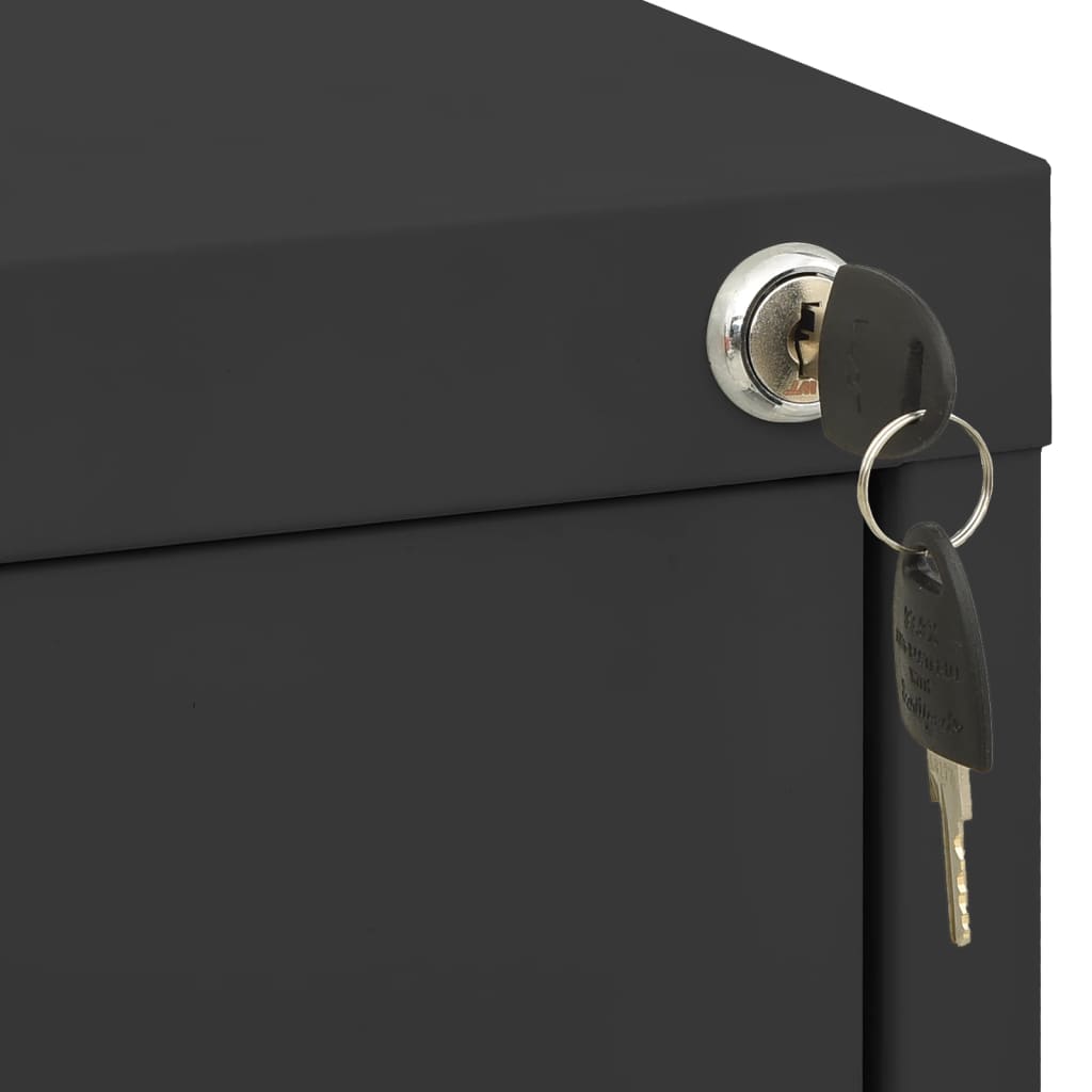 Filing cabinet, anthracite, 46x62x102.5cm, steel