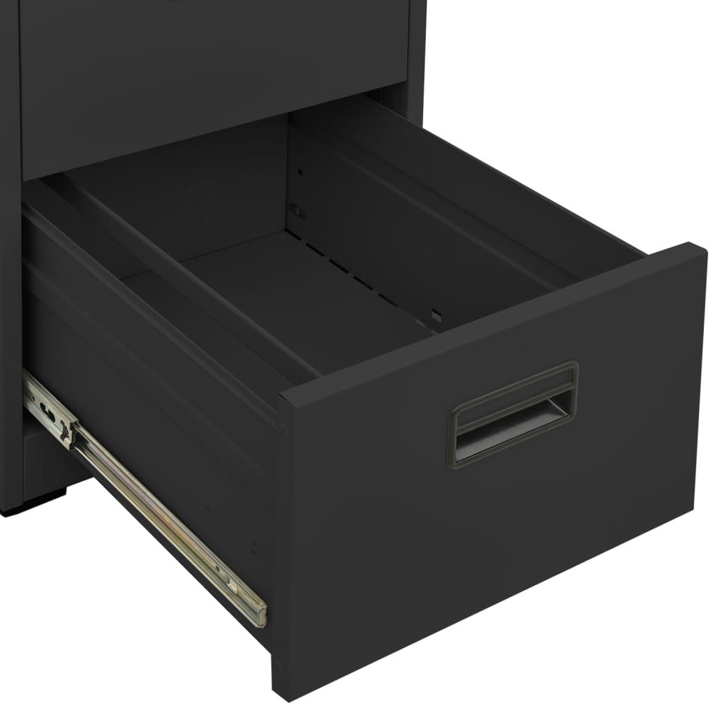 Filing cabinet, anthracite, 46x62x102.5cm, steel