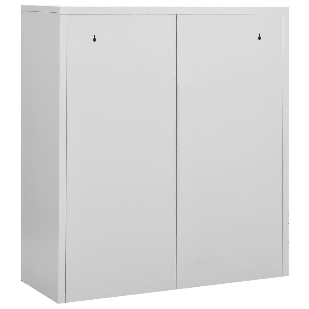 Office cabinet, light grey, 90x40x102cm, steel