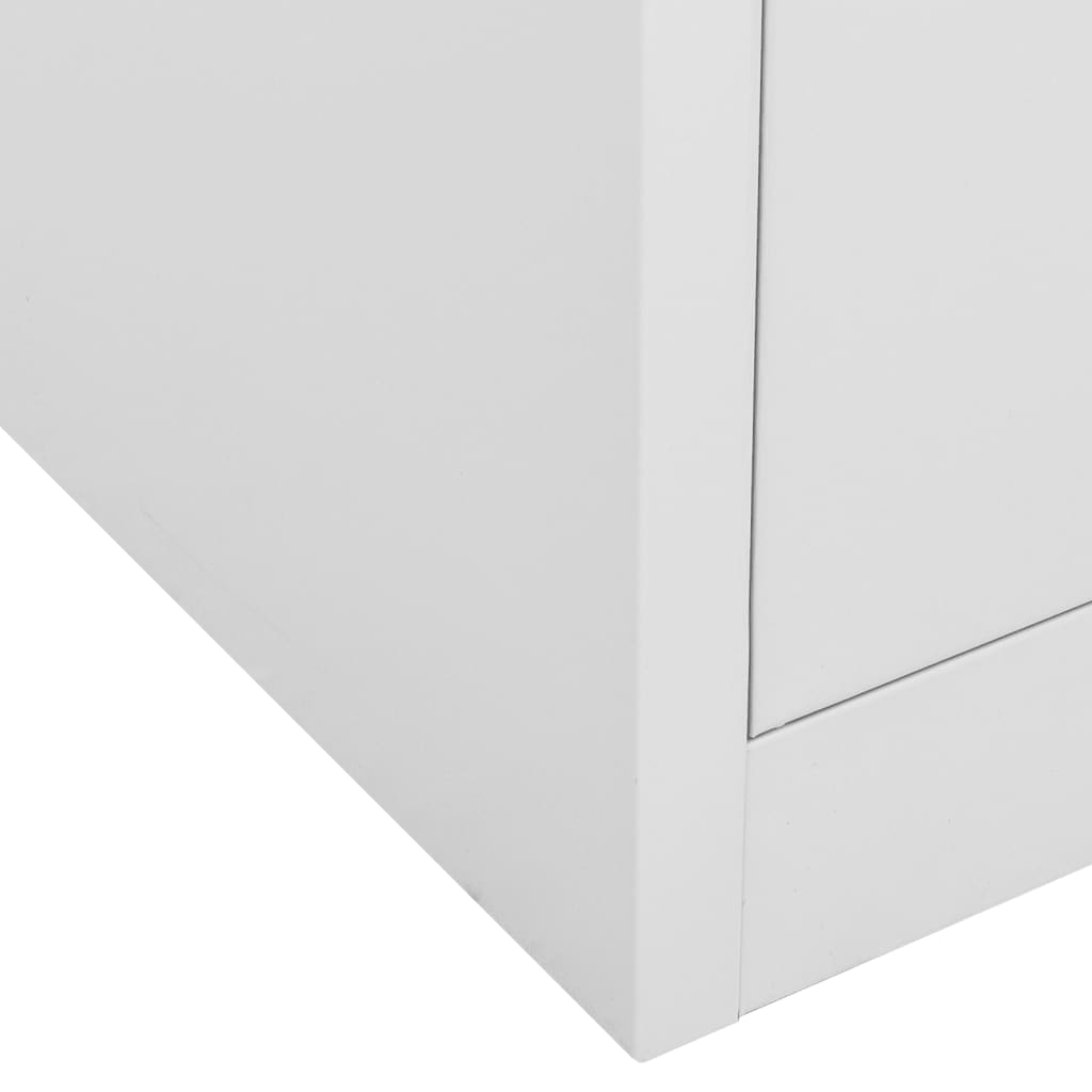 Office cabinet, light grey, 90x40x102cm, steel