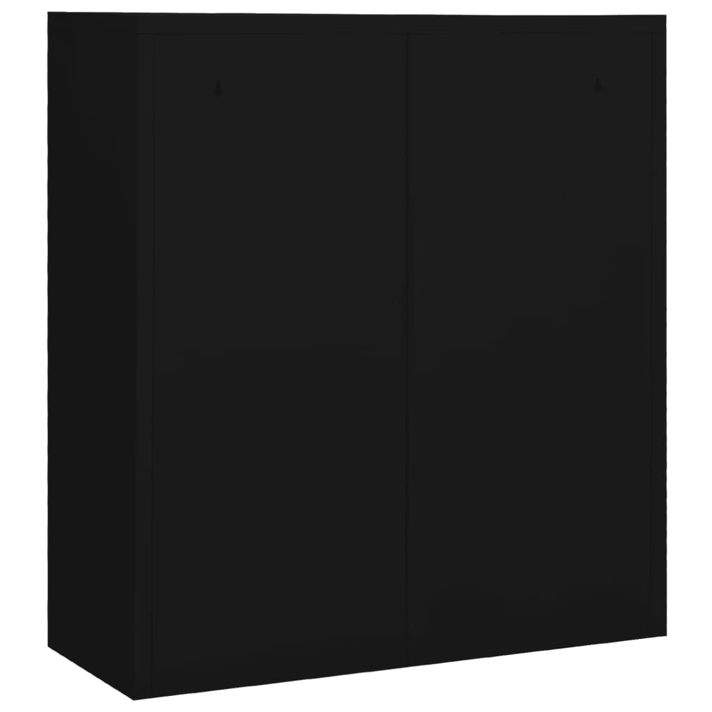 Biroja skapis, melns, 90x40x102cm, tērauds