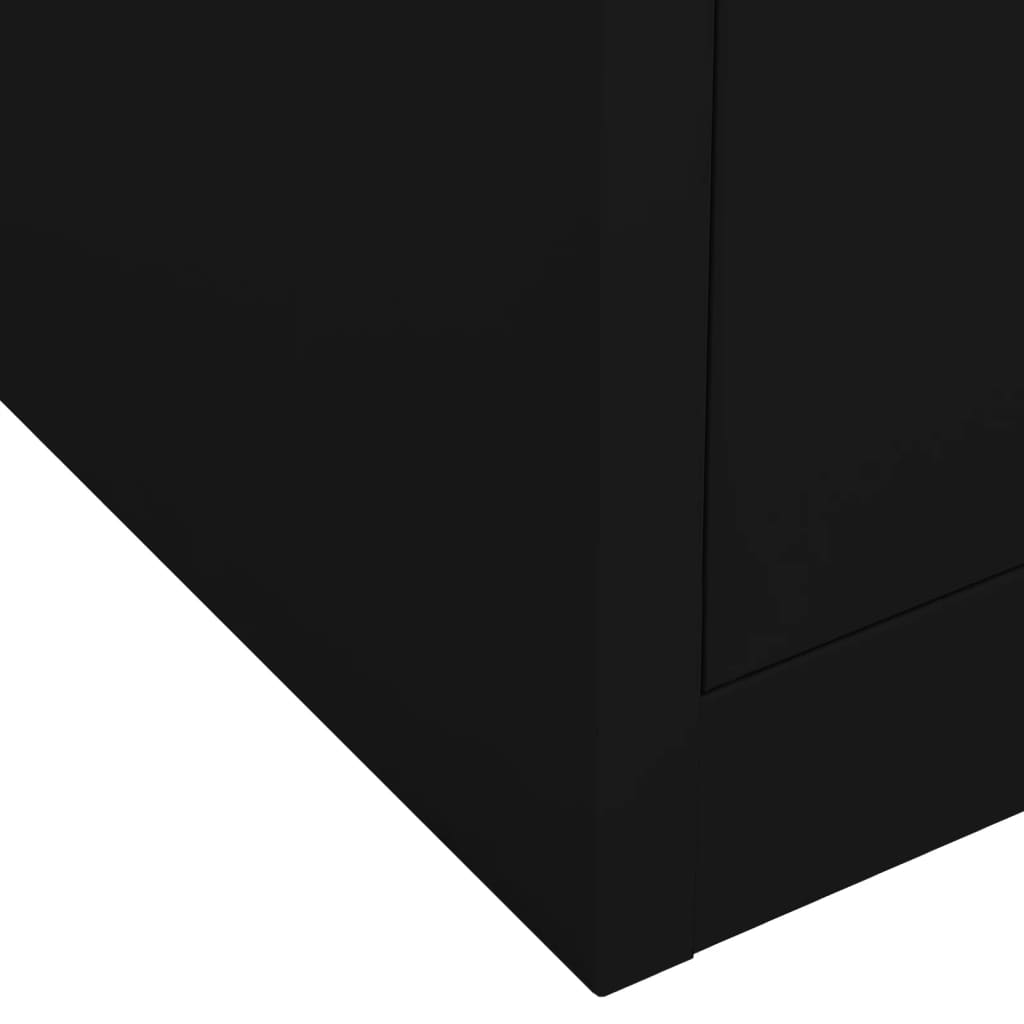 Biroja skapis, melns, 90x40x102cm, tērauds
