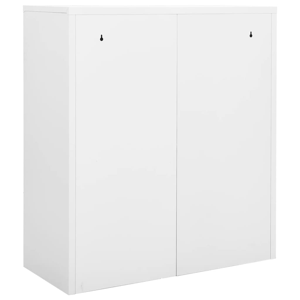 Biroja skapis, balts, 90x40x102cm, tērauds
