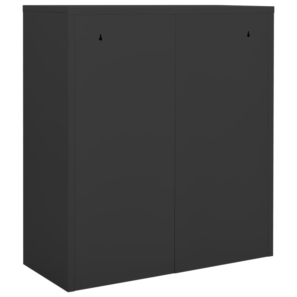Biroja skapis, antracīta krāsā, 90x40x102cm, tērauds