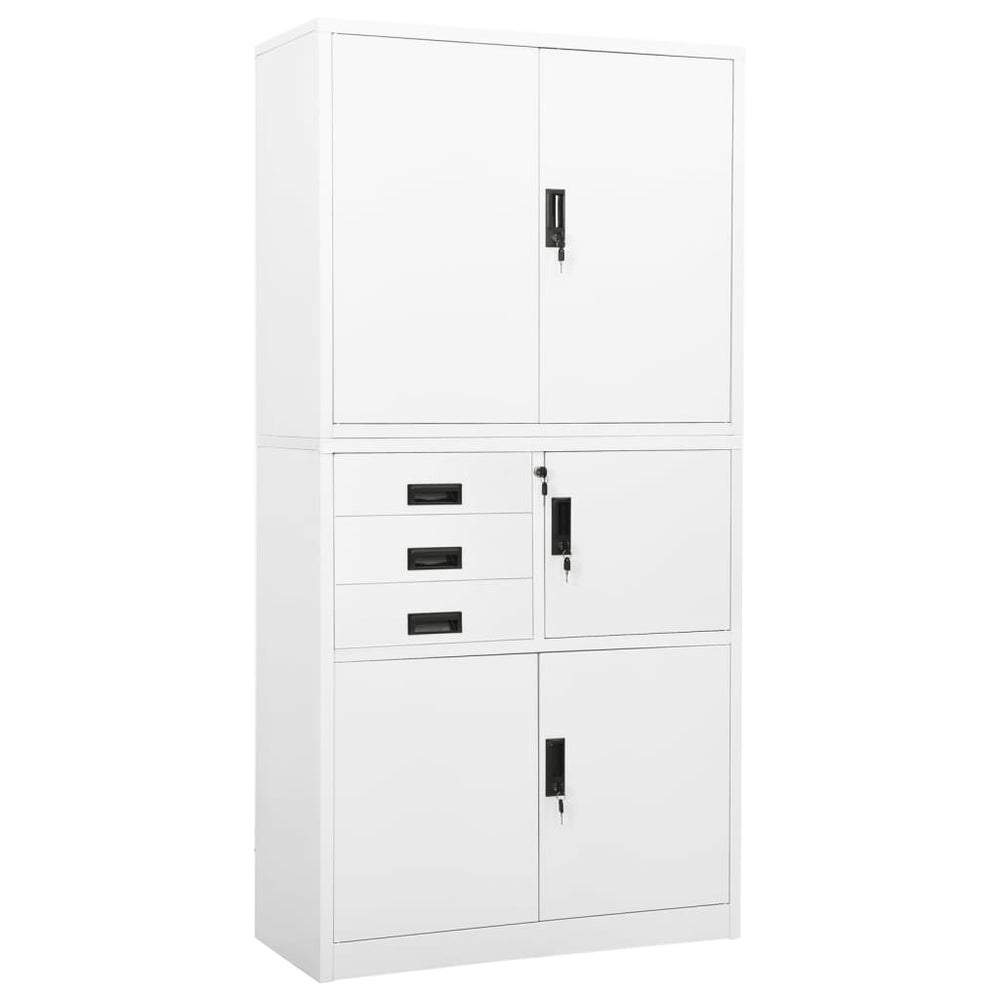 Office cabinet, white, 90x40x180cm, steel