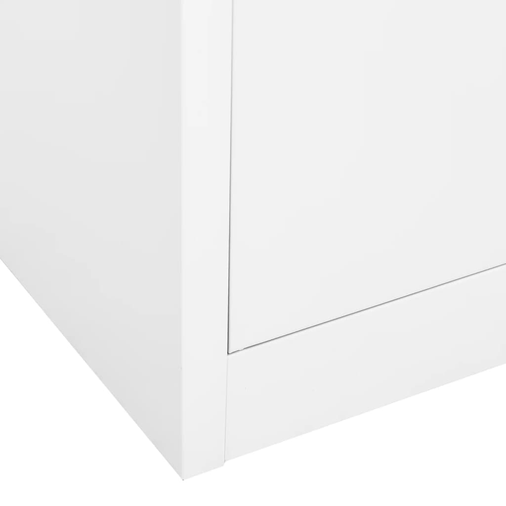 Office cabinet, white, 90x40x180cm, steel