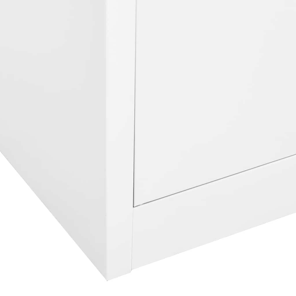 Biroja skapis, balts, 90x40x180cm, tērauds