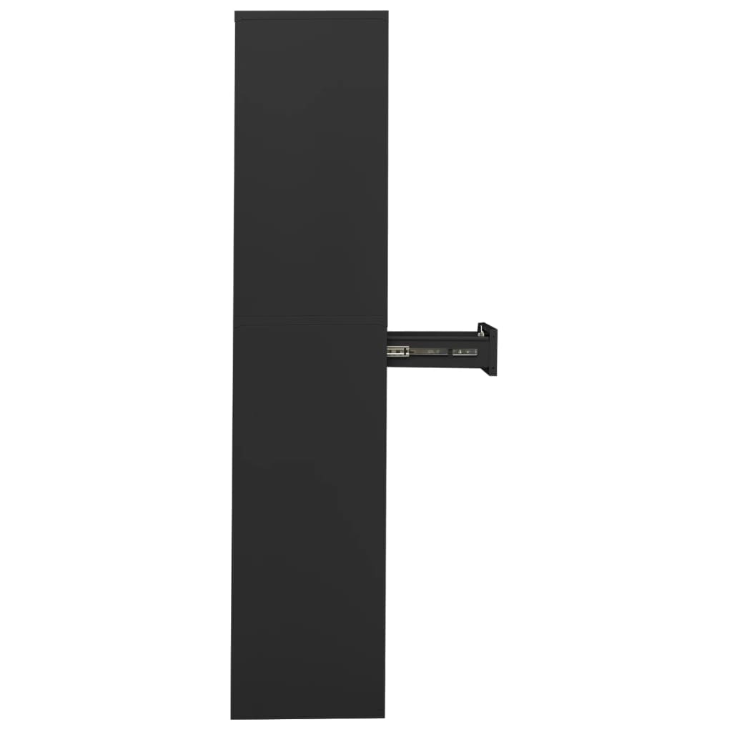 Office cabinet, anthracite, 90x40x180cm, steel