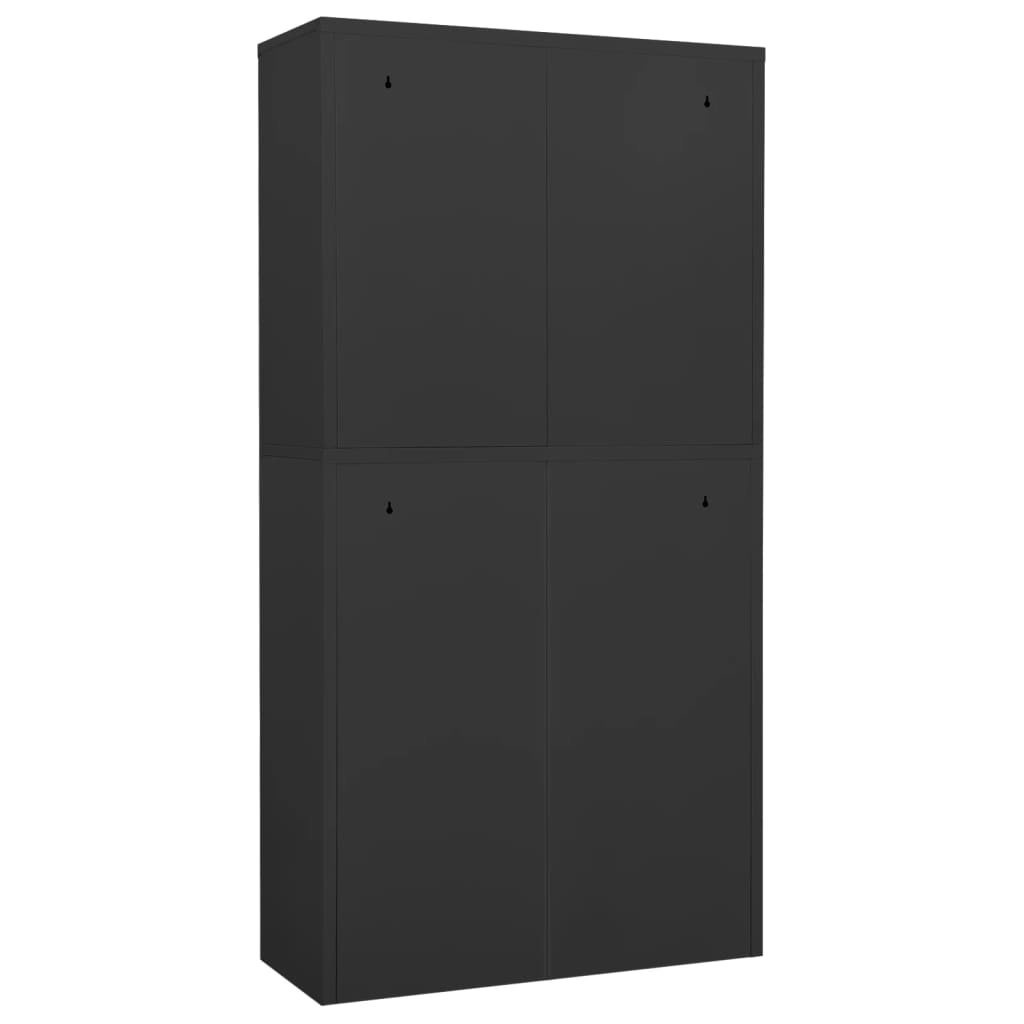 Office cabinet, anthracite, 90x40x180cm, steel