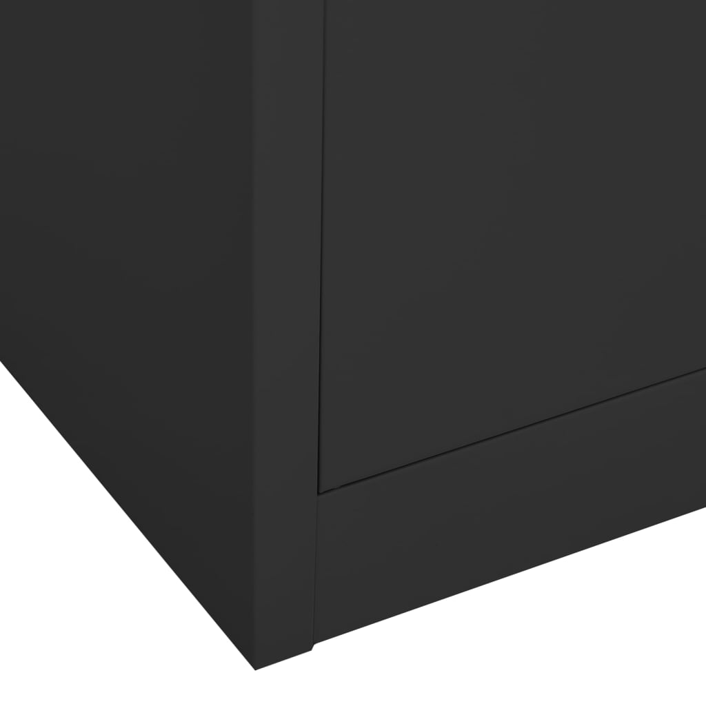 Office cabinet, anthracite, 90x40x180cm, steel