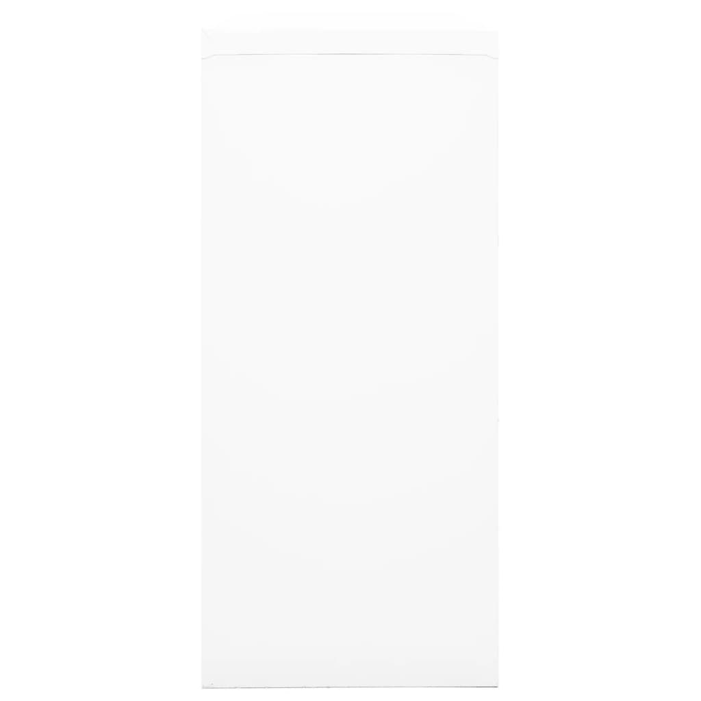 Skapis ar bīdāmām durvīm, balts, 90x40x90cm, tērauds