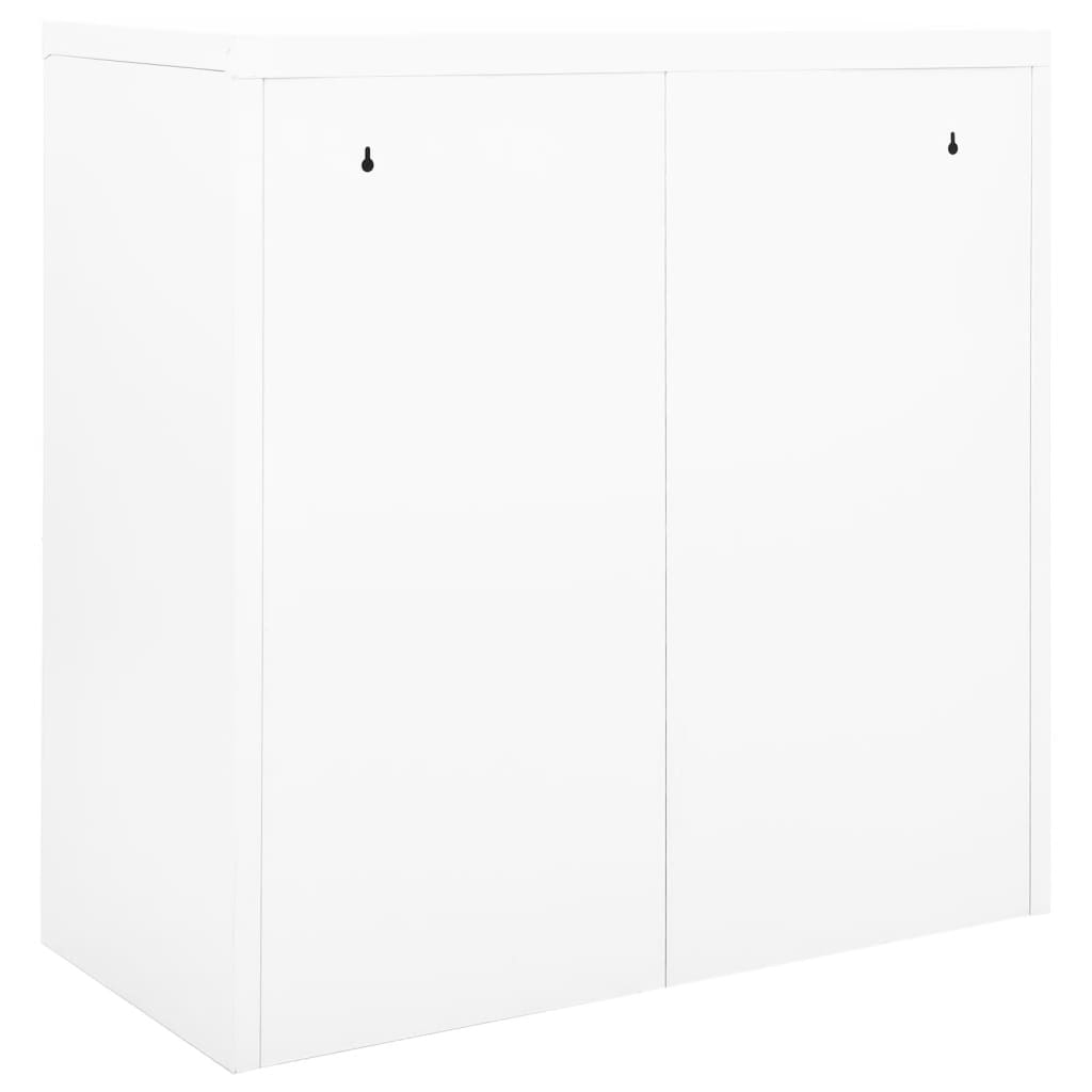 Skapis ar bīdāmām durvīm, balts, 90x40x90cm, tērauds