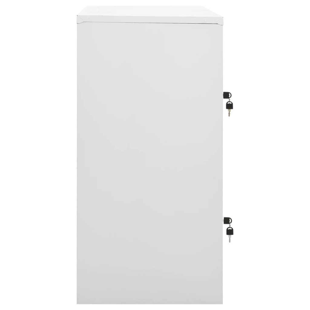 Changing room cabinet, grey and green, 90x45x92.5cm, steel