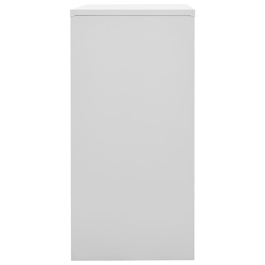 Changing room cabinet, grey and green, 90x45x92.5cm, steel