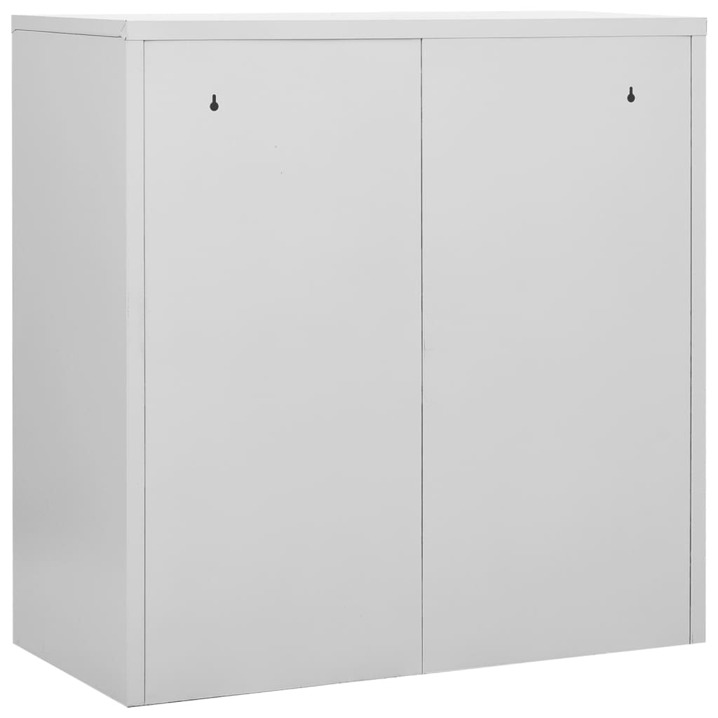 Changing room cabinet, grey and green, 90x45x92.5cm, steel