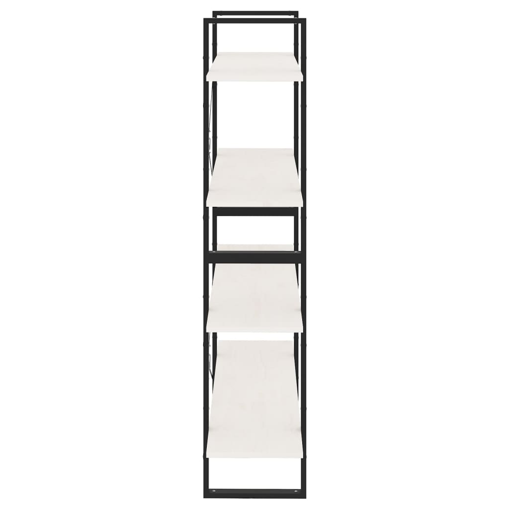 Bookcase, 4 shelves, white, 100x30x140cm, pine