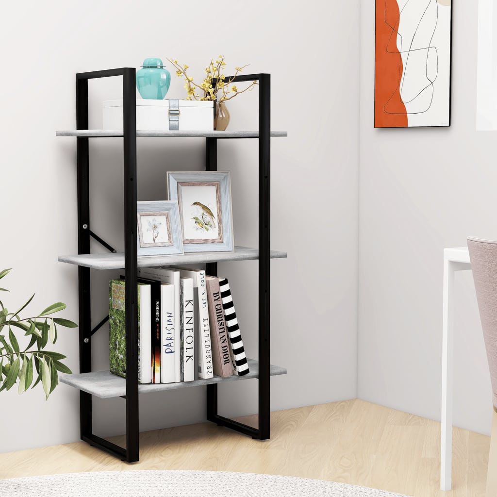 Storage shelf, concrete, 60x30x105cm, treated wood