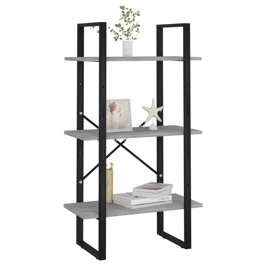 Storage shelf, concrete, 60x30x105cm, treated wood