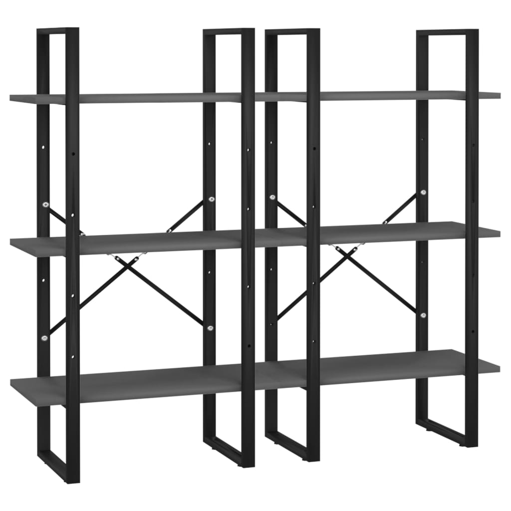 Storage rack, gray, 60x30x210cm, treated wood