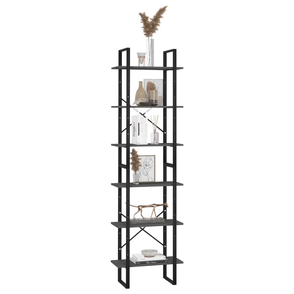 Storage rack, gray, 60x30x210cm, treated wood