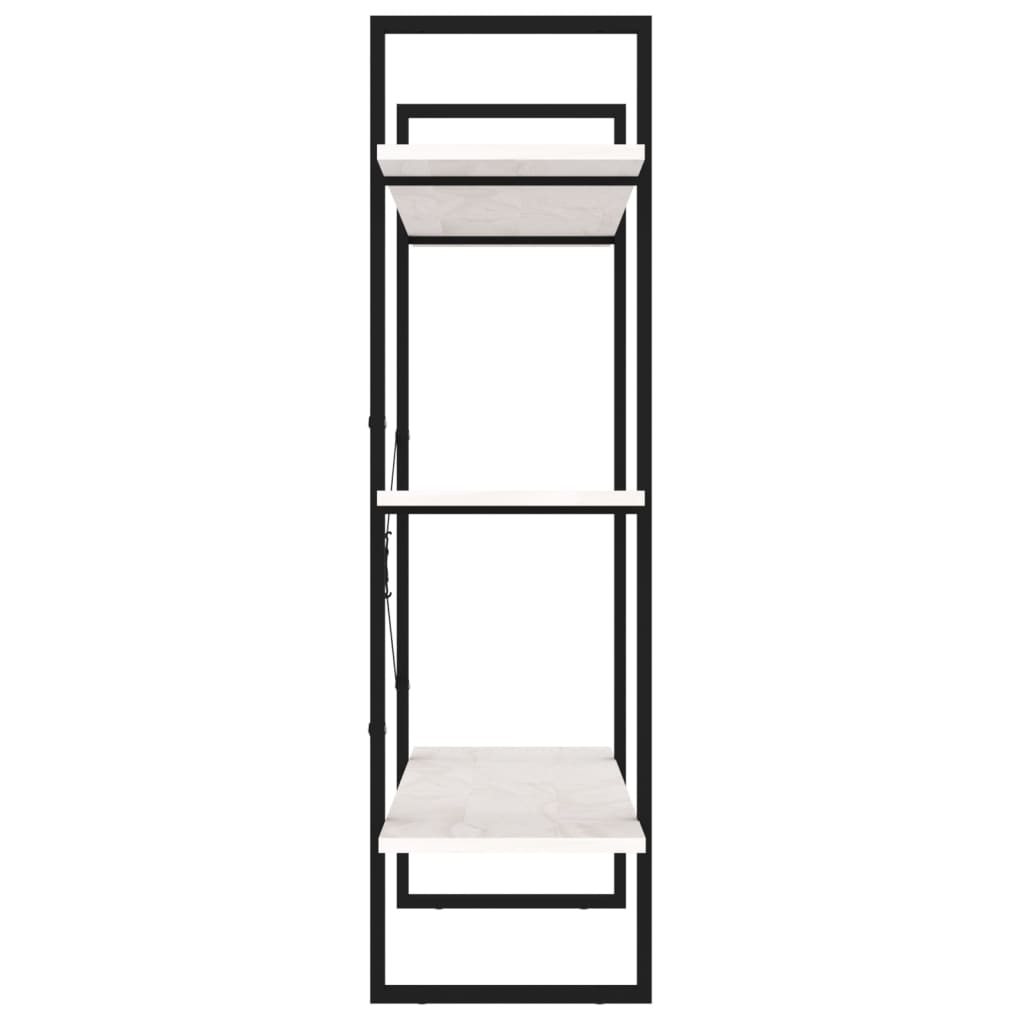 Bookshelf, 3 shelves, white, 100x30x105cm, pine