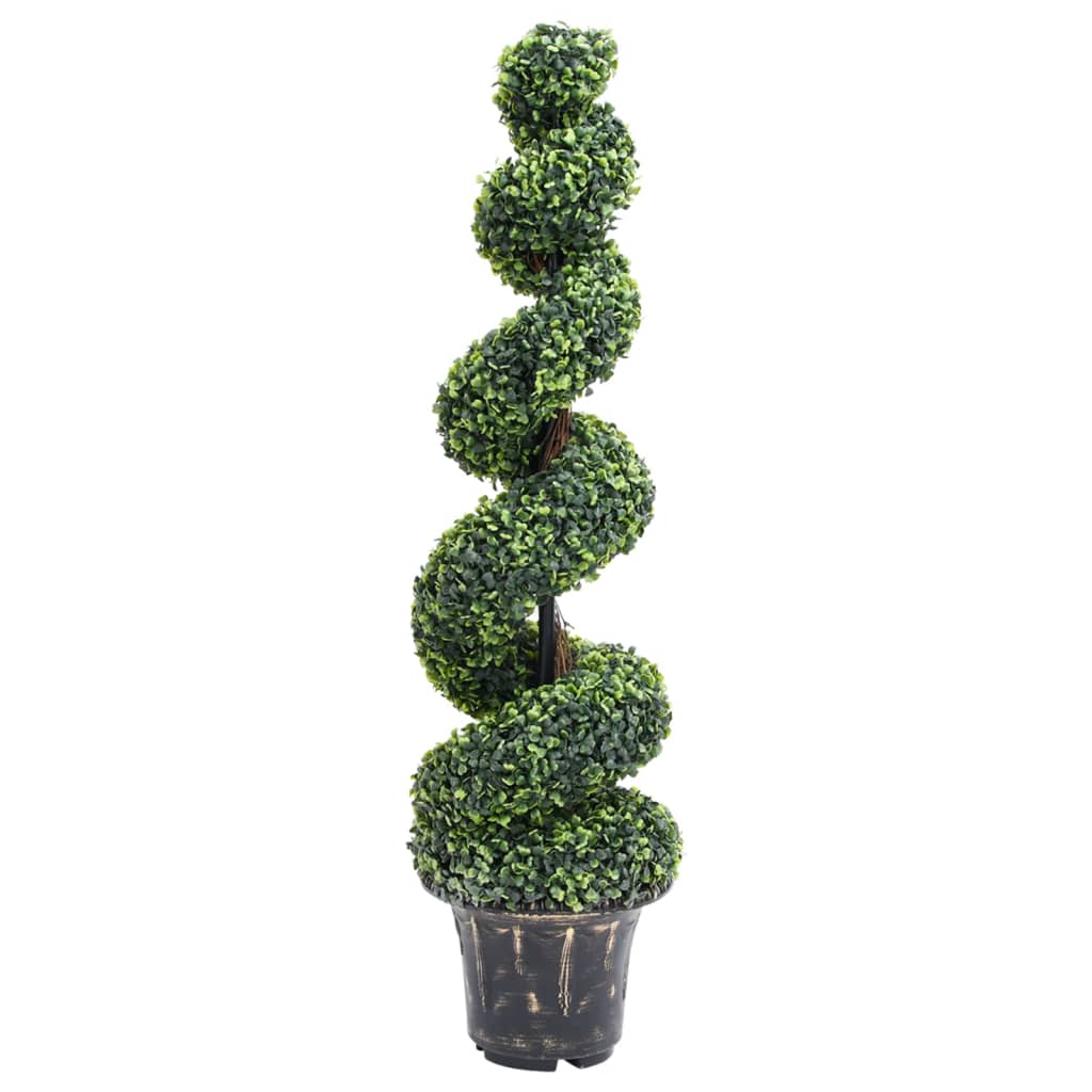 Mākslīgais buksuss podā, zaļš, 117 cm, spirāles veidā