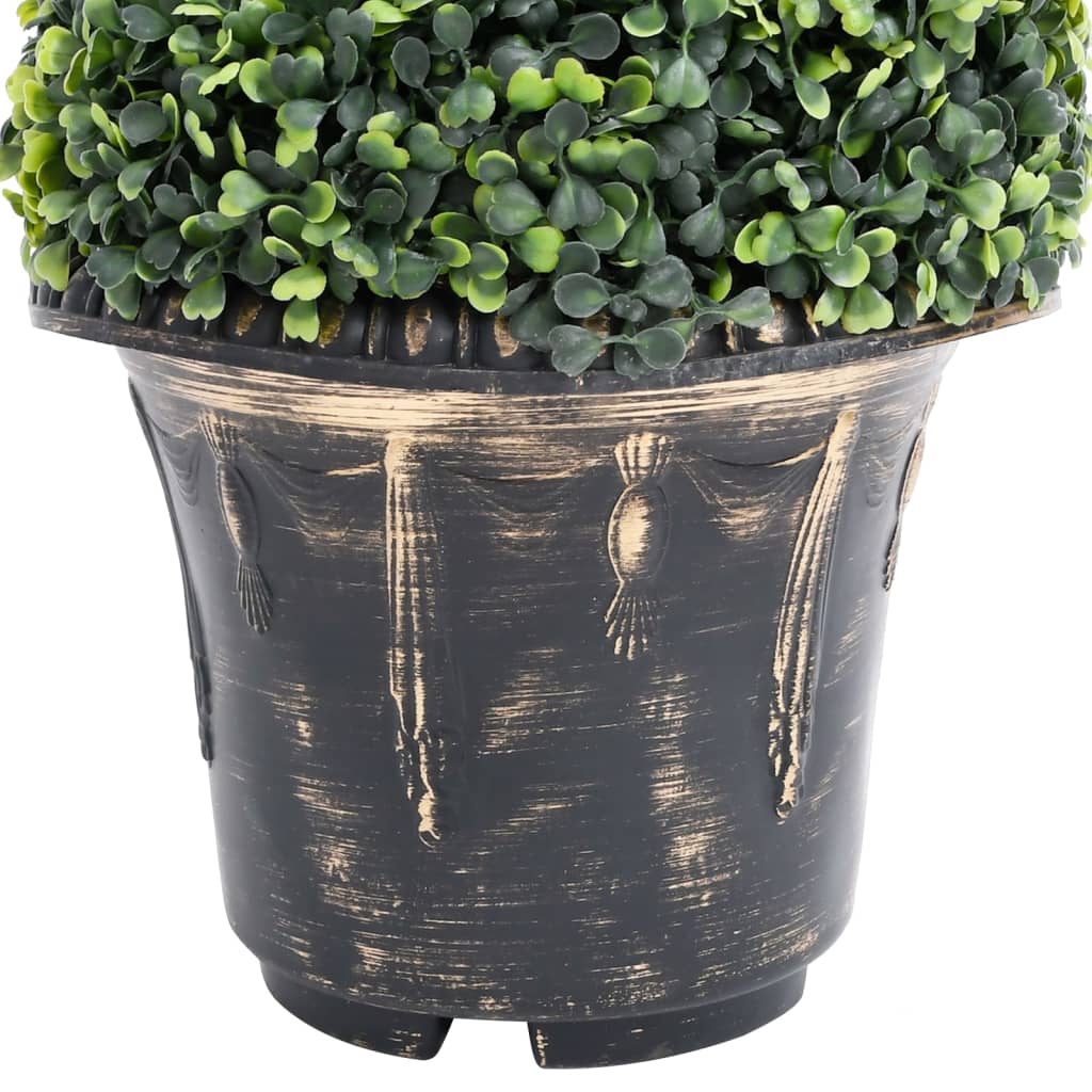 Dirbtinis buksmedis vazone, žalias, 59cm, spiralės formos