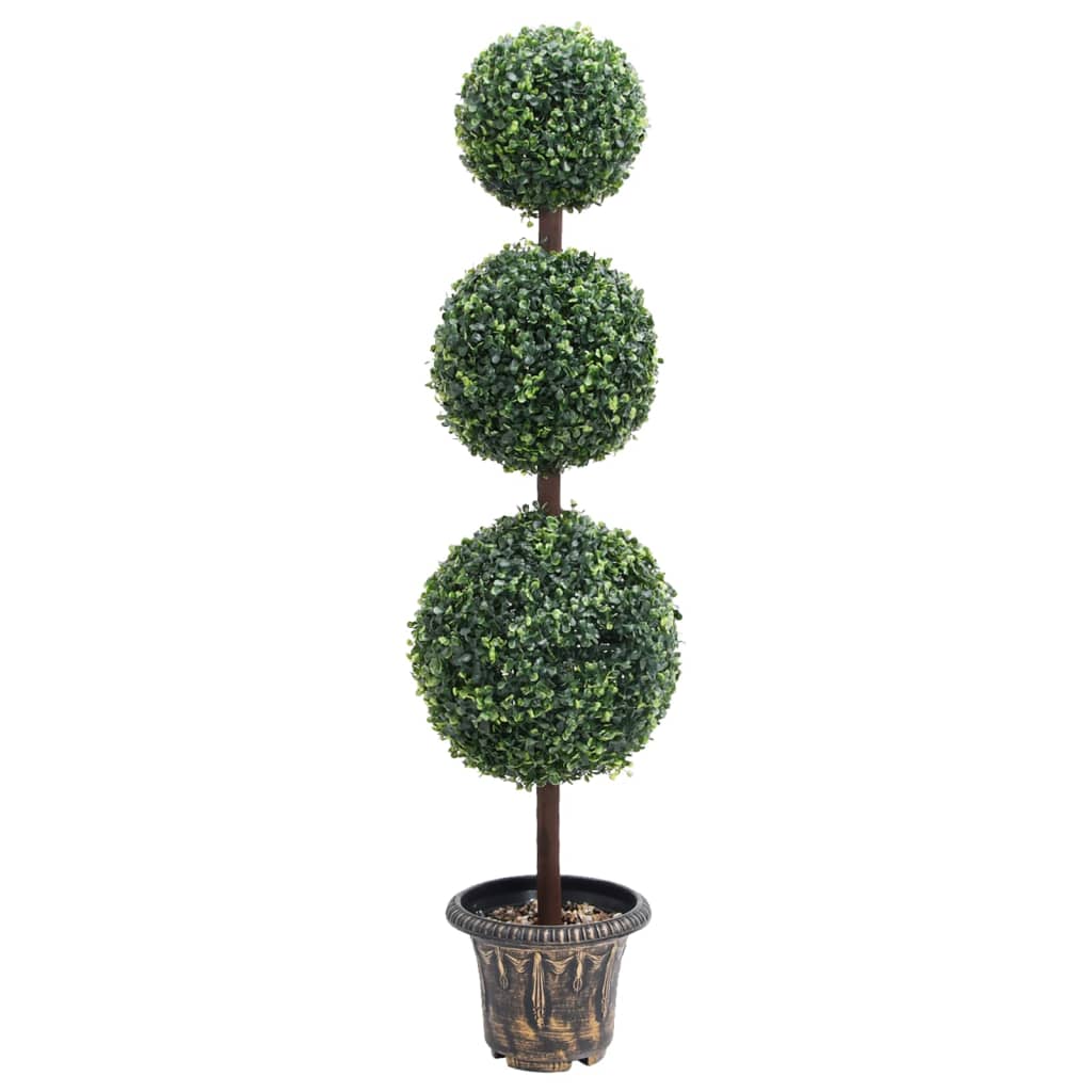 Mākslīgais bukss podā, zaļš, 118cm, bumbas formā