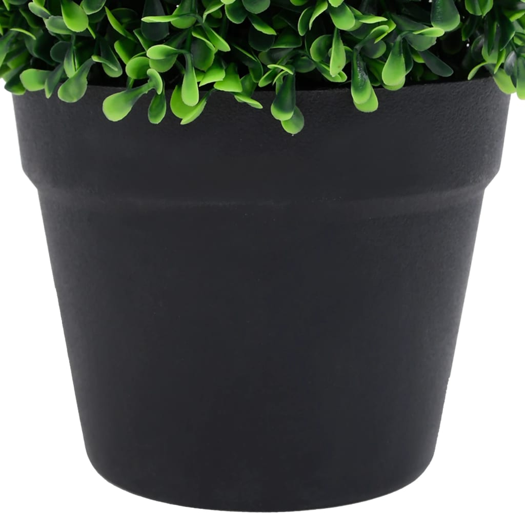 Dirbtiniai buksmedžiai vazonuose, 2vnt., žali, 37cm