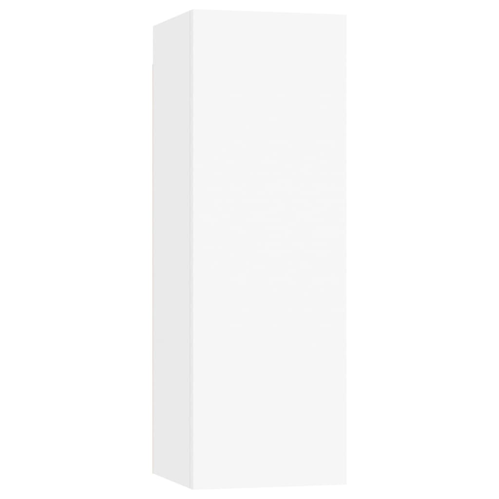 TV cabinet set, 4-piece, white, wood