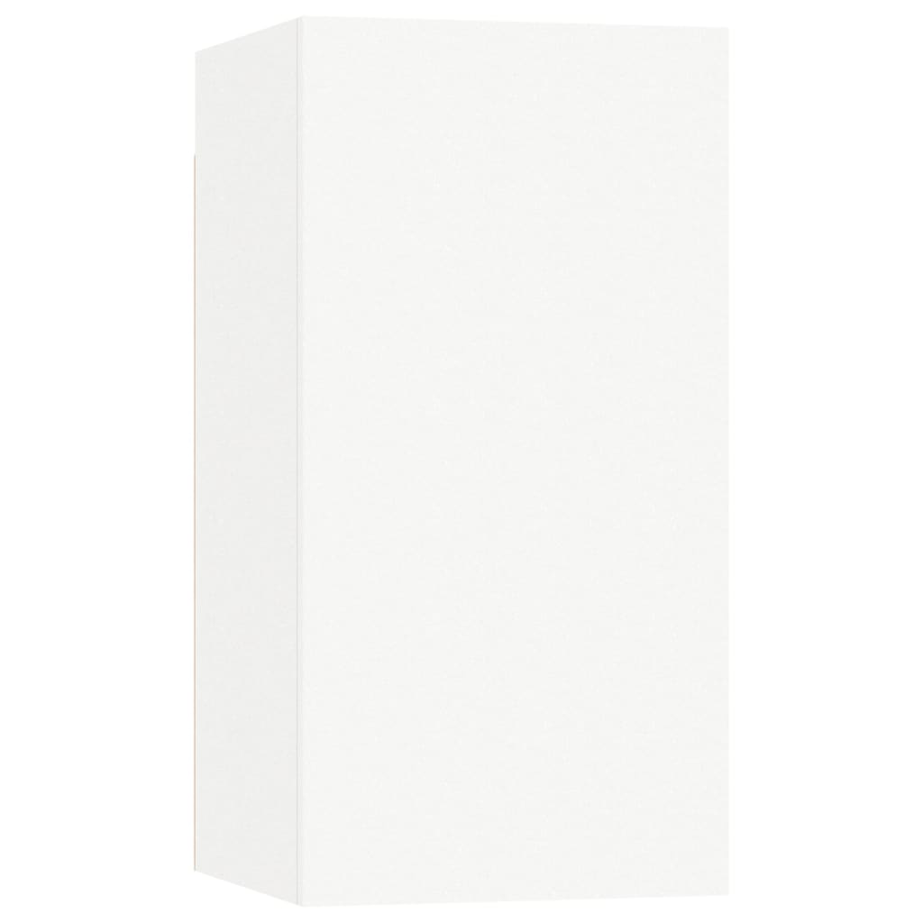 TV cabinet set, 4-piece, white, wood