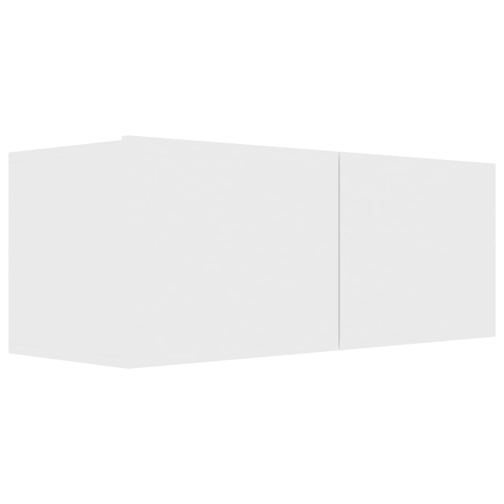 TV cabinet set, 4-piece, white, wood