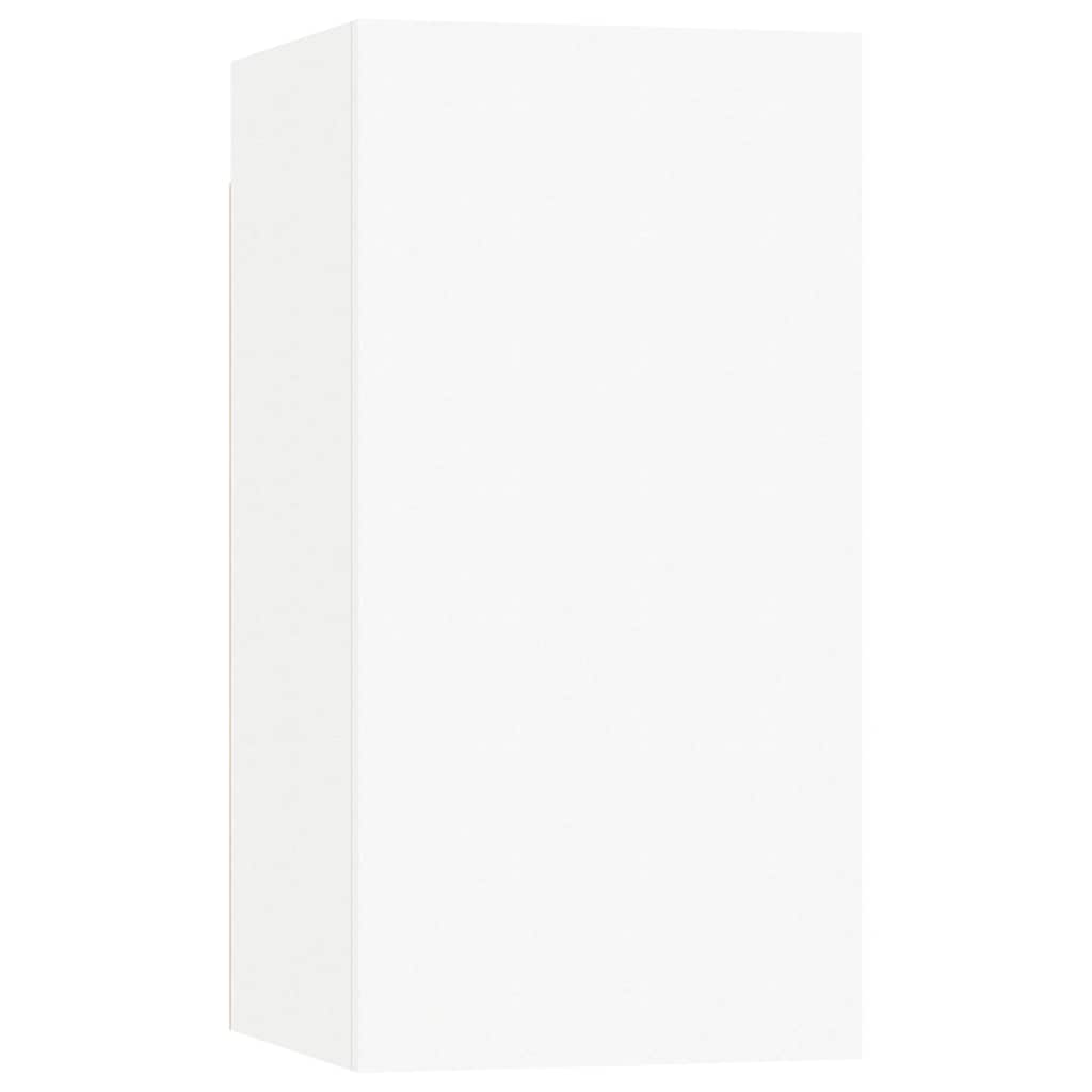 Televizoriaus spintelės, 7vnt., baltos, 30,5x30x60cm, mediena