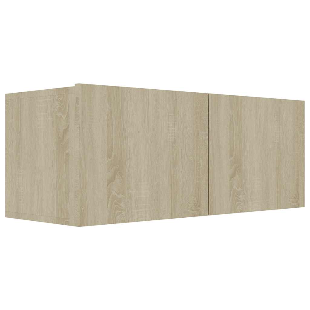 TV cabinet set, 4-piece, oak, wood