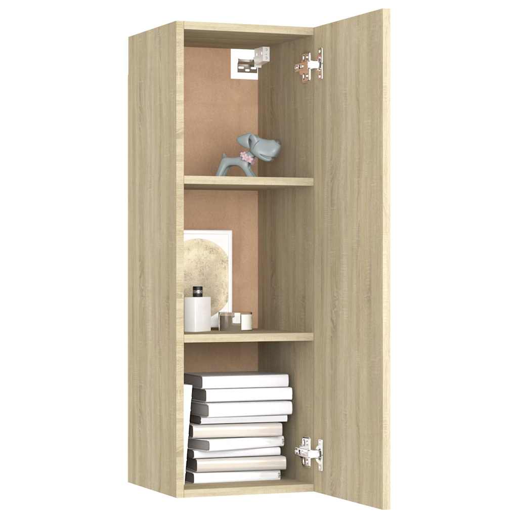 TV cabinet set, 8-piece, oak, wood