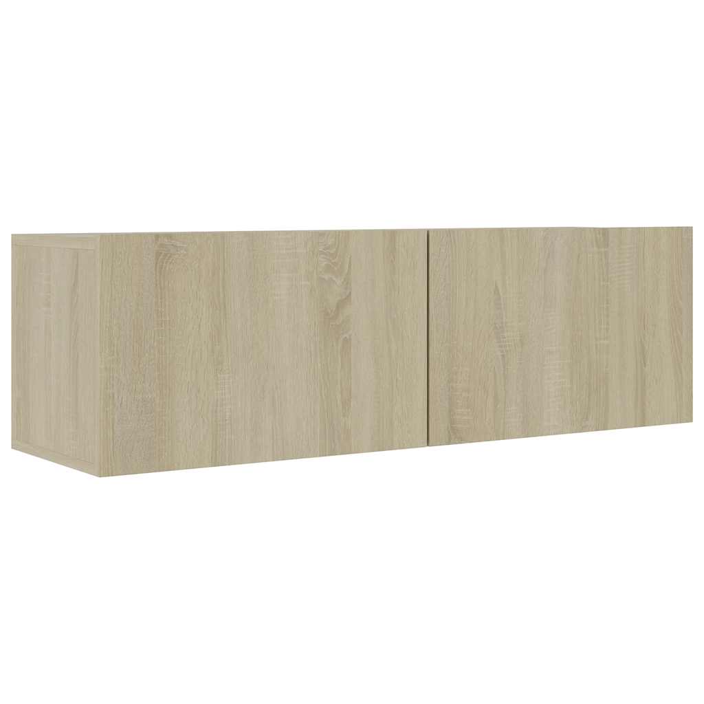 TV cabinet set, 8-piece, oak, wood