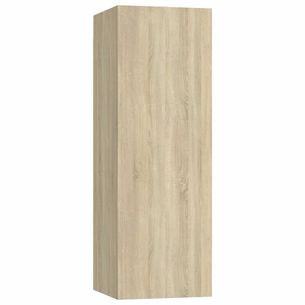 TV cabinet set, 8-piece, oak, wood