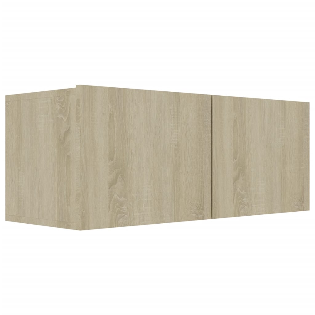 TV cabinet set, 4-piece, oak, wood