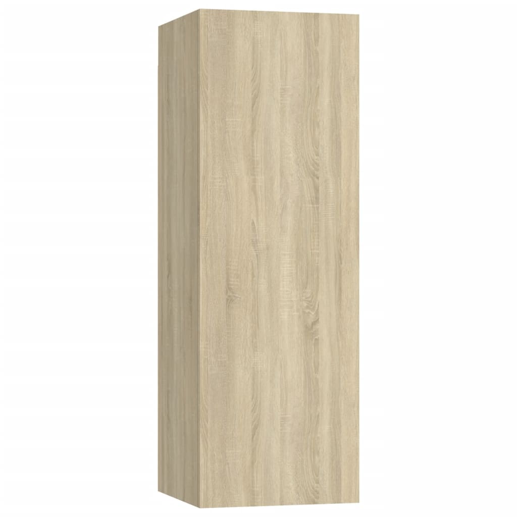 TV cabinet set, 4-piece, oak, wood
