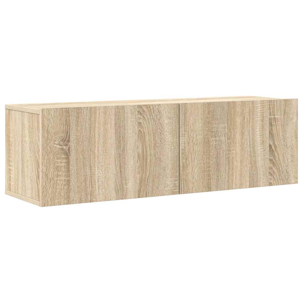 TV cabinet set, 8-piece, oak, wood