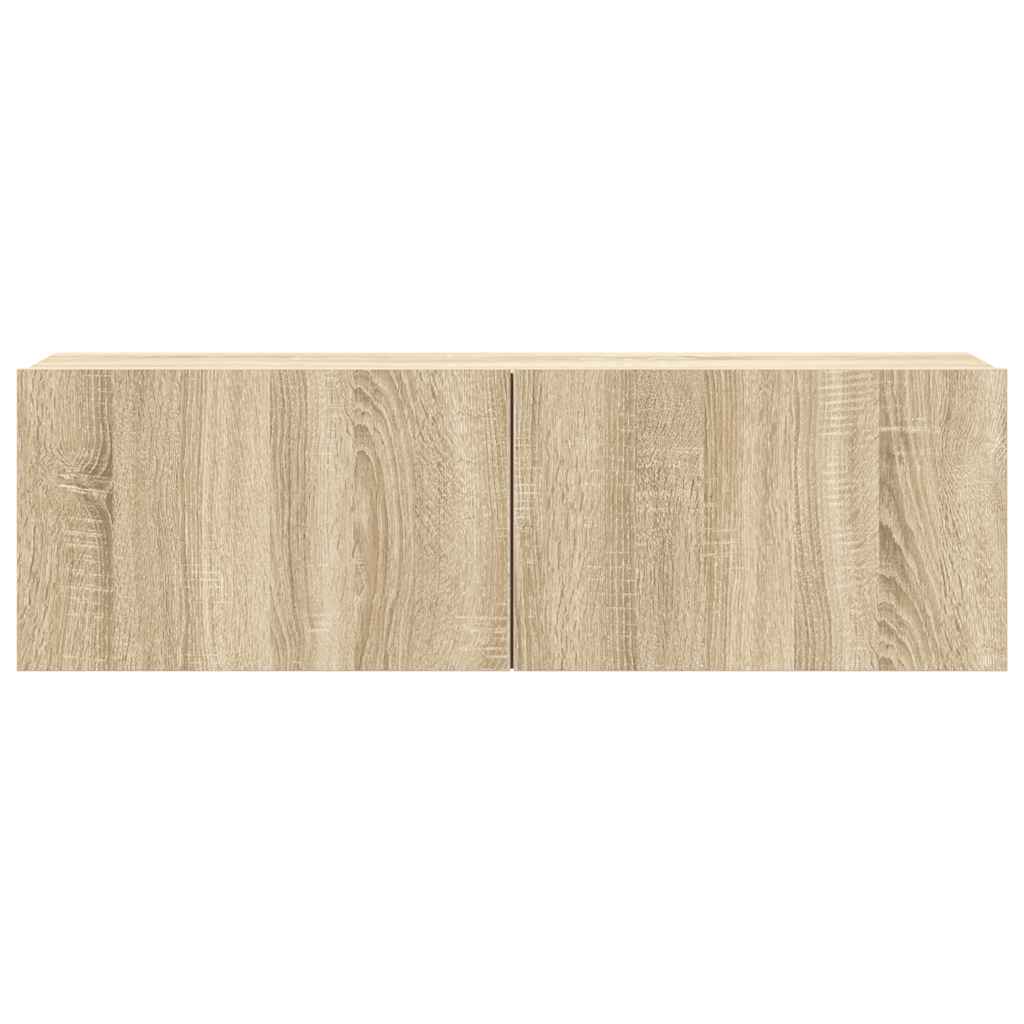 TV cabinet set, 8-piece, oak, wood