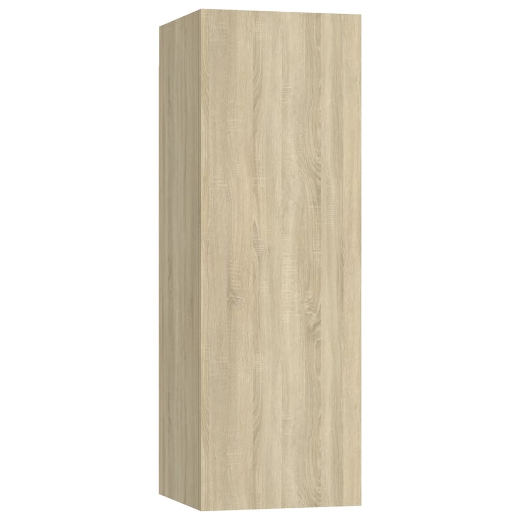 TV cabinet set, 4-piece, oak, wood