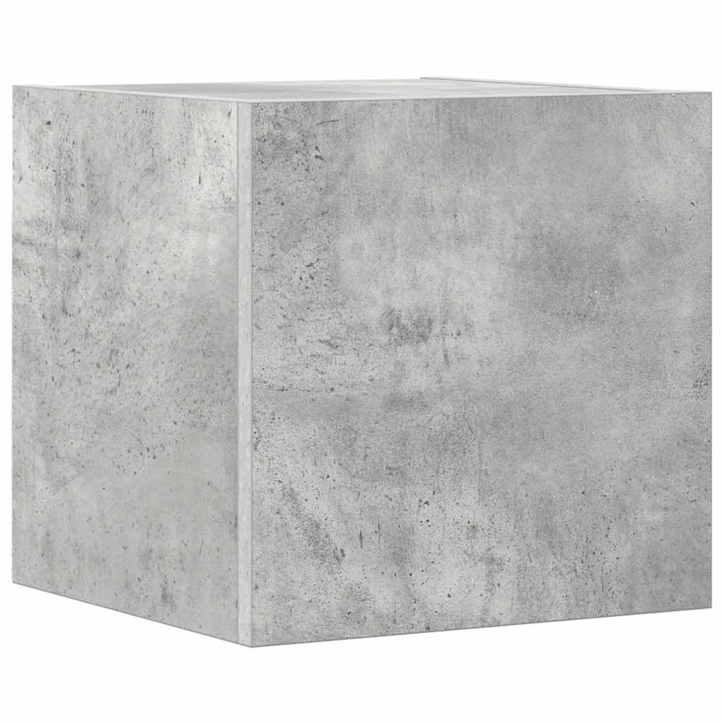 TV cabinet set, 10-piece, concrete, wood