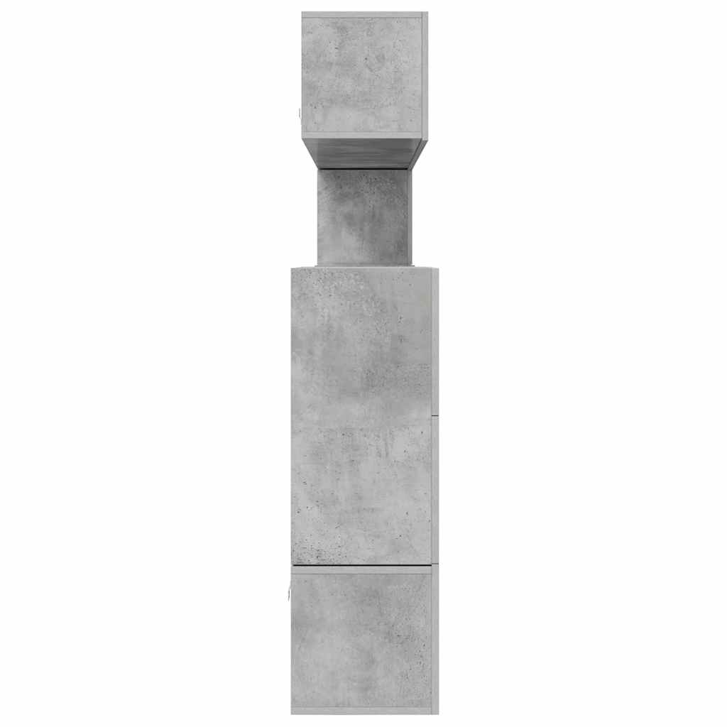 TV cabinet set, 10-piece, concrete, wood