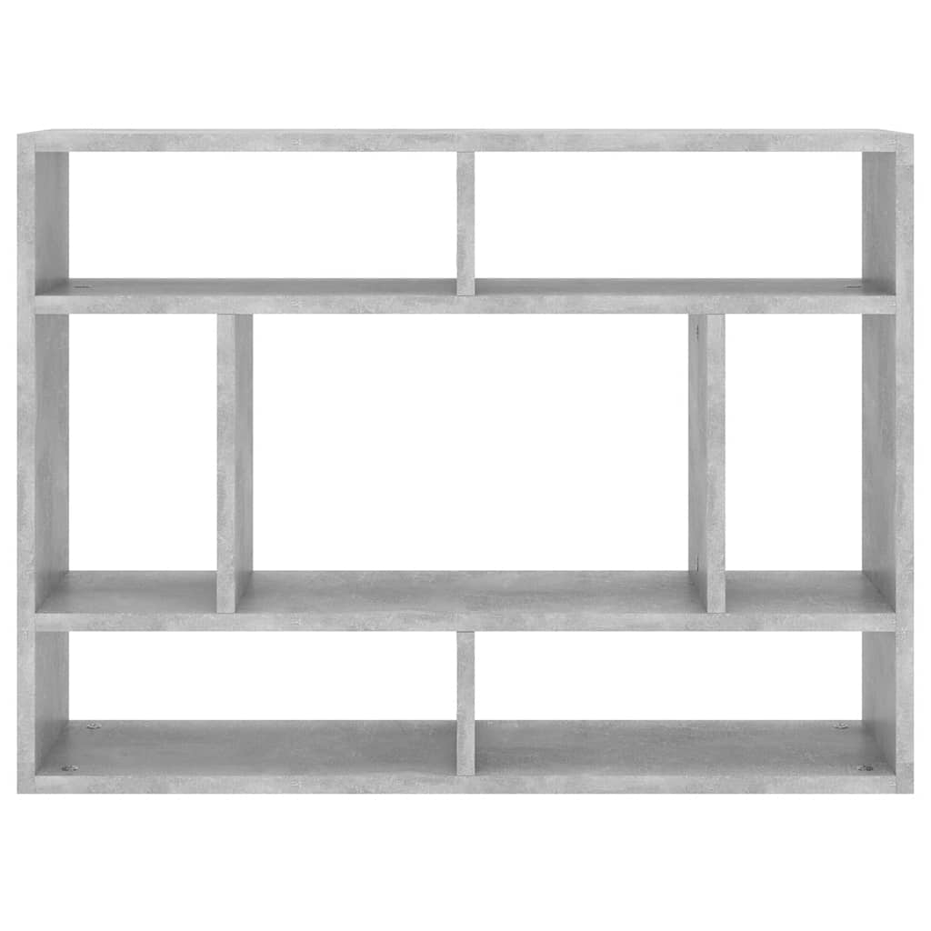 Wall shelf, concrete gray, 75x16x55cm, wood