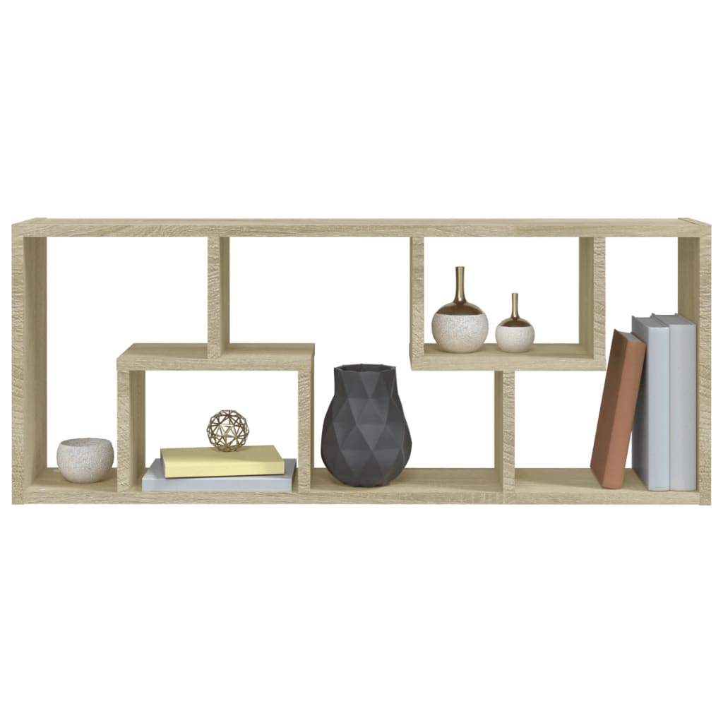Sienas plaukts, ozola sonoma, 36x16x90cm, koks