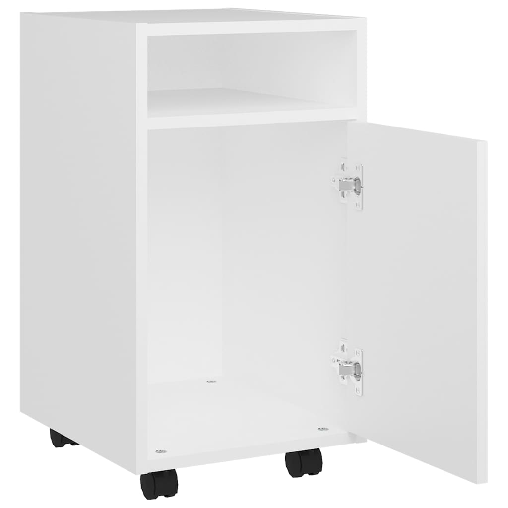 Side cabinet with castors, white, 33x38x60cm, wood