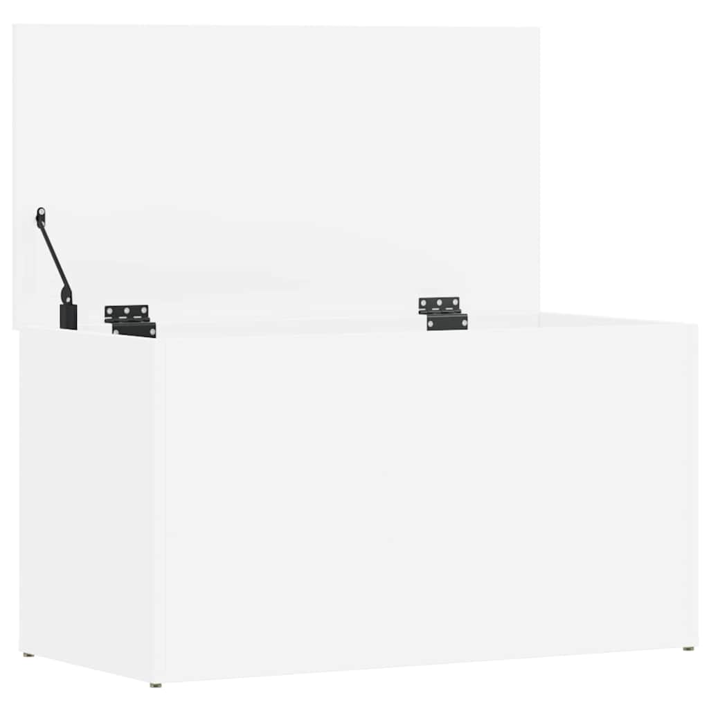 Storage box, white, 84x42x46cm, treated wood