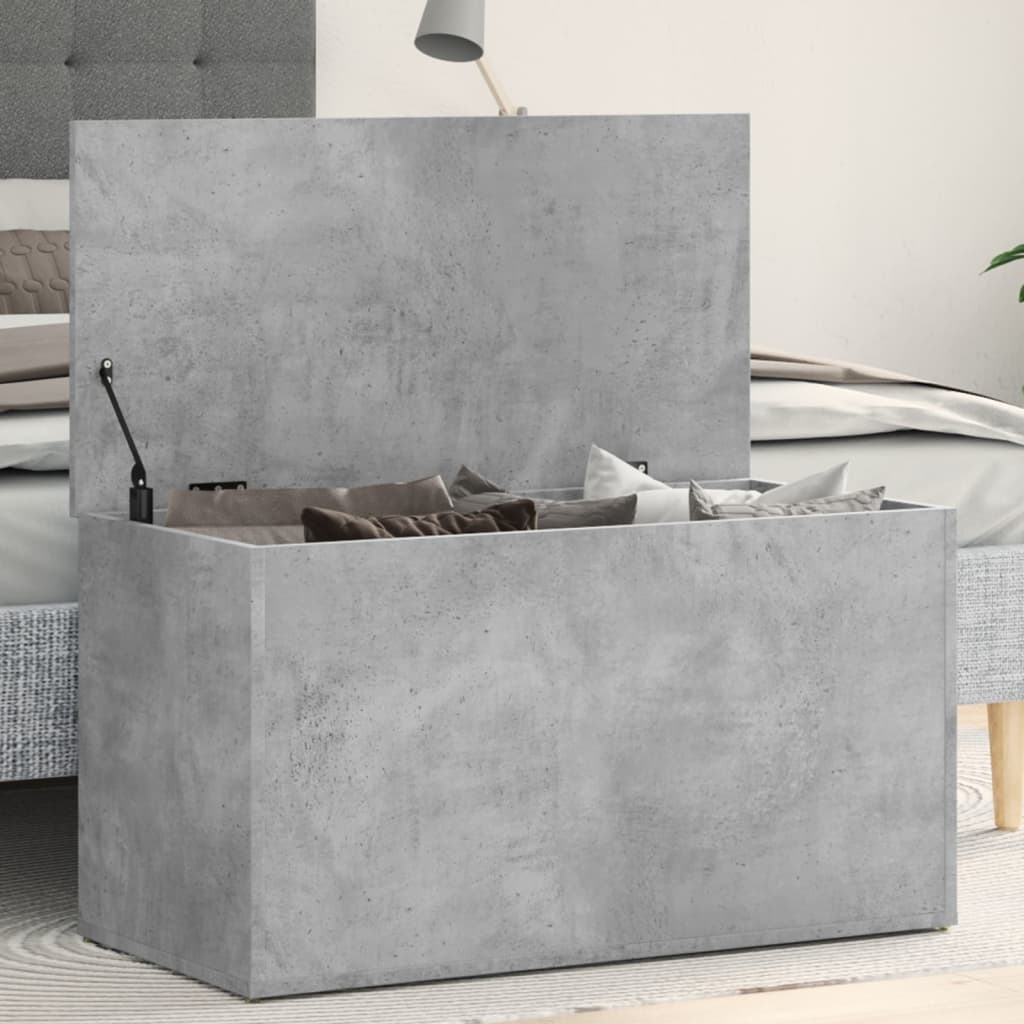 Mantojuma kaste, betona pelēka, 84x42x46cm, apstrādāta koksne
