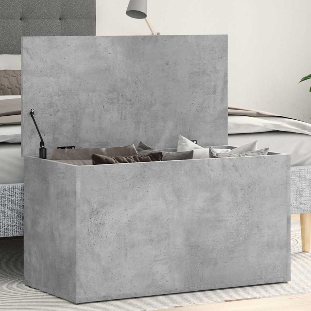 Storage box, concrete gray, 84x42x46cm, treated wood